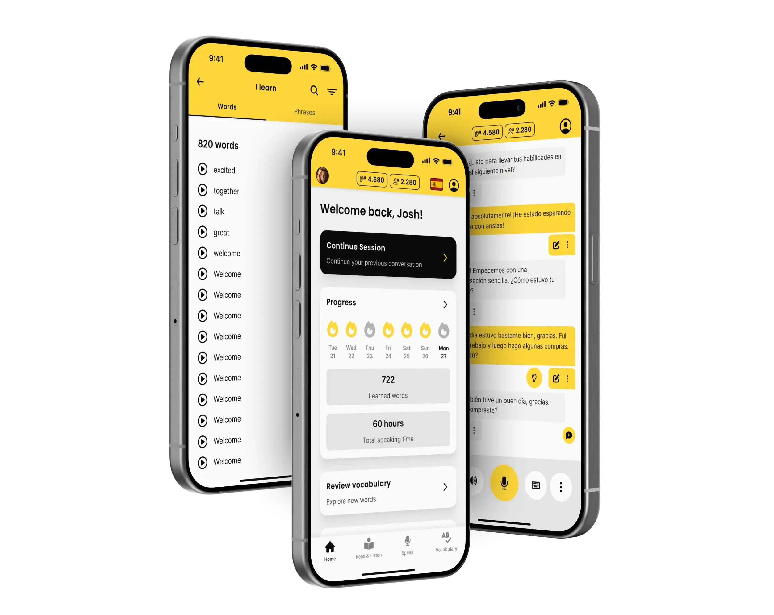 Custom Mobile App Development Company – AI-Powered Language Learning App with Interactive UI and Real-Time Progress Tracking.