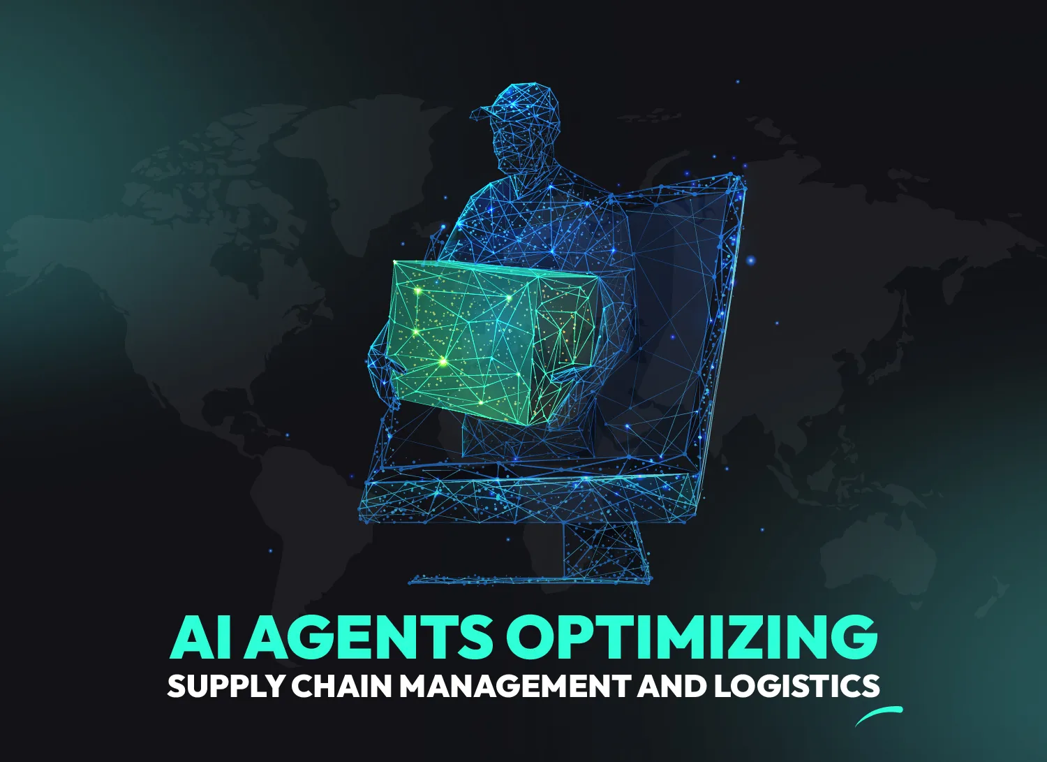 Agentic AI in supply chain management and logistics, AI agents optimizing operations, improving efficiency and enabling real-time decision-making for faster deliveries.