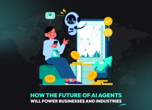 Illustration showing how AI agents are transforming business operations and the future of work with agentic AI by 2025.